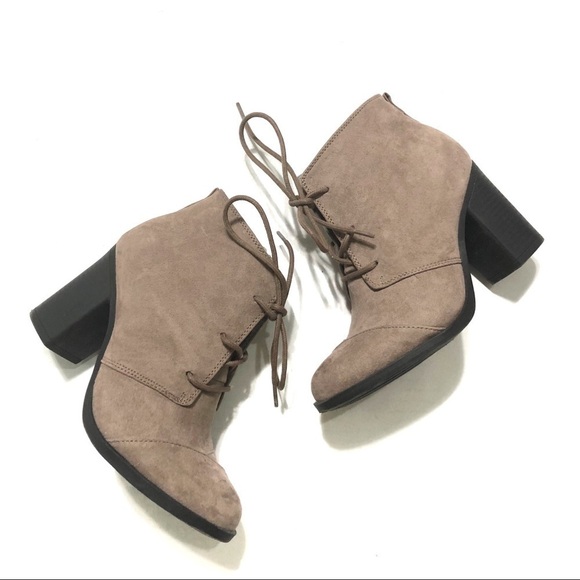 Toetos Taupe Chicago Chunky Boots Sz 7 Tan - Picture 2 of 8